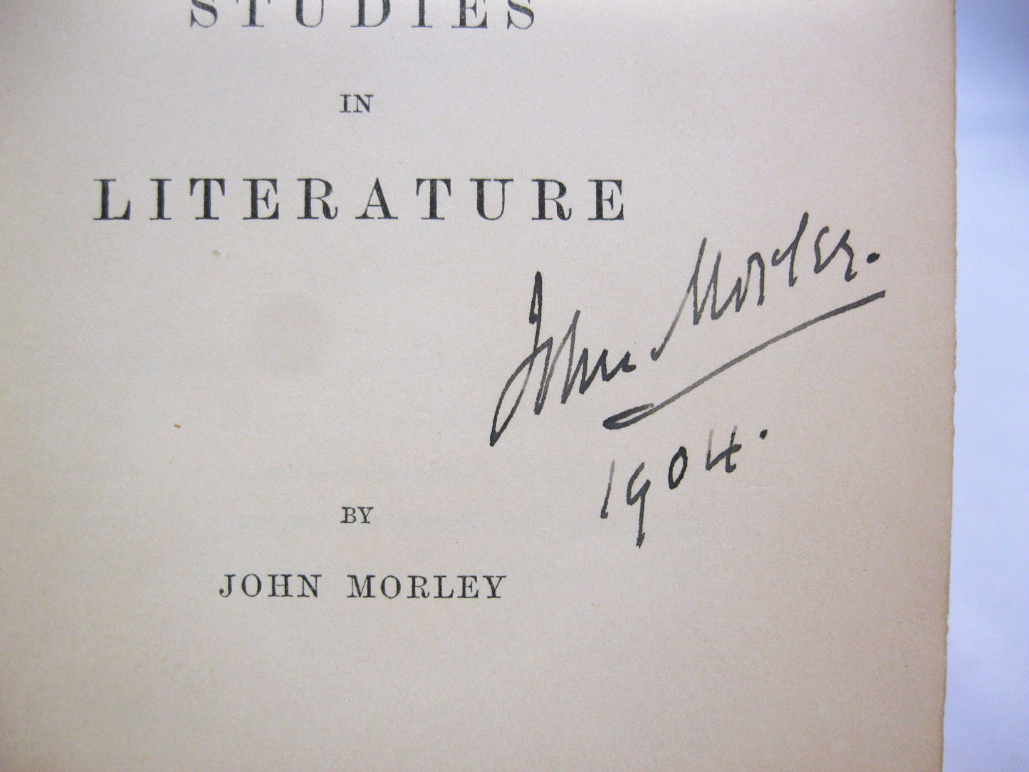 Studies in Literature by John Morley