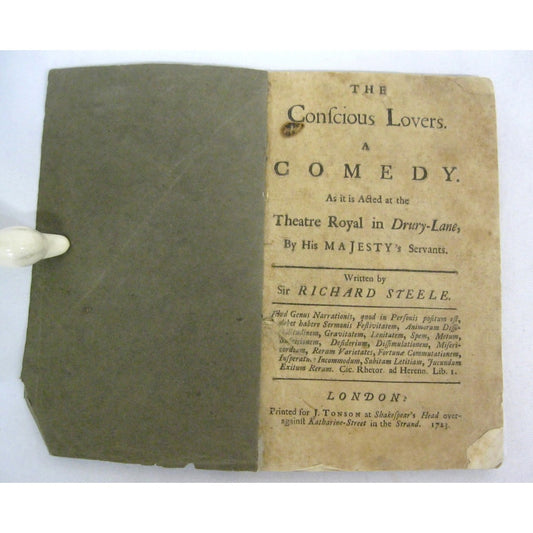 The Conscious Lovers, a Comedy by Richard Steele