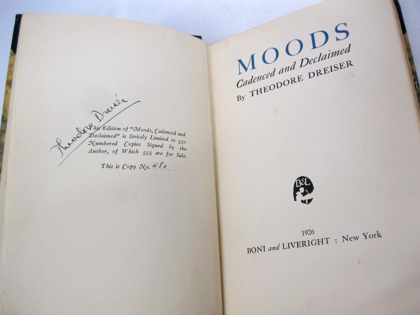 Moods: Cadenced and Declaimed by Theodore Dreiser