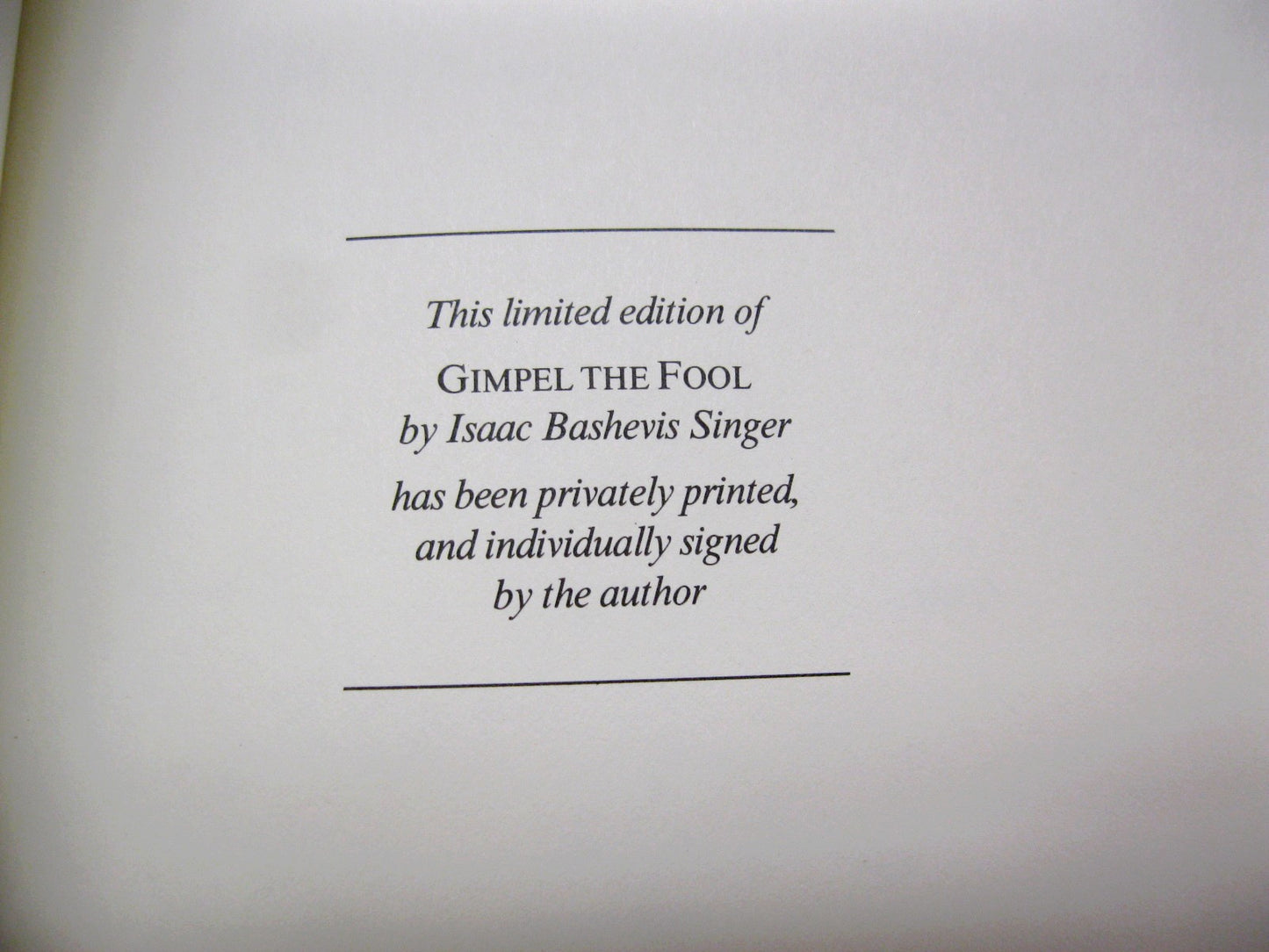 Gimpel the Fool and Other Stories by Isaac Bashevis Singer