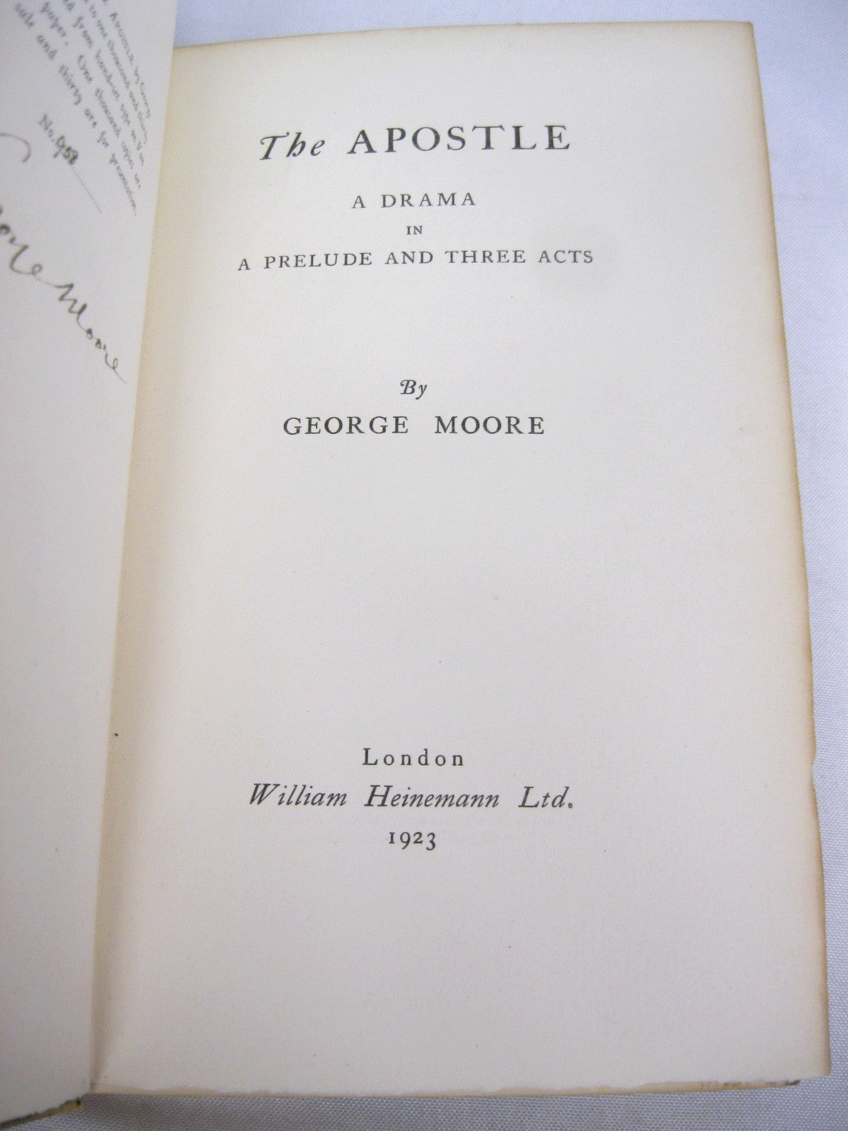 The Apostle, a Drama by George Moore