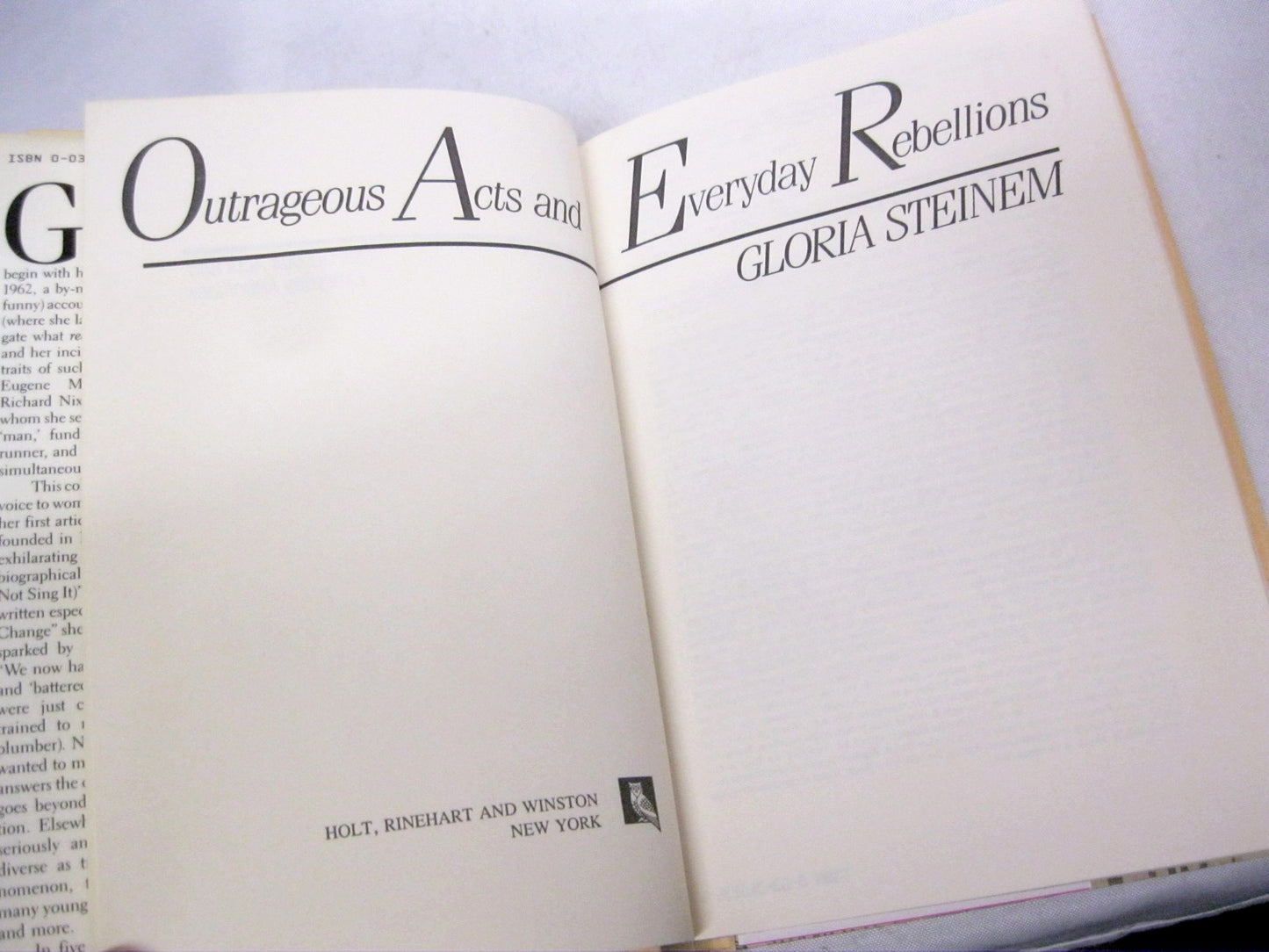 Outrageous Acts & Everyday Rebellions by Gloria Steinem