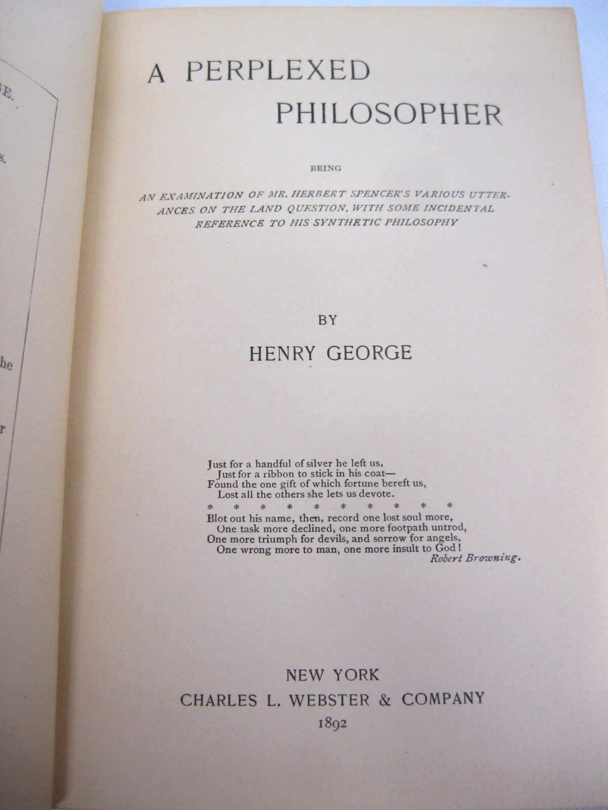 A Perplexed Philosopher by Henry George