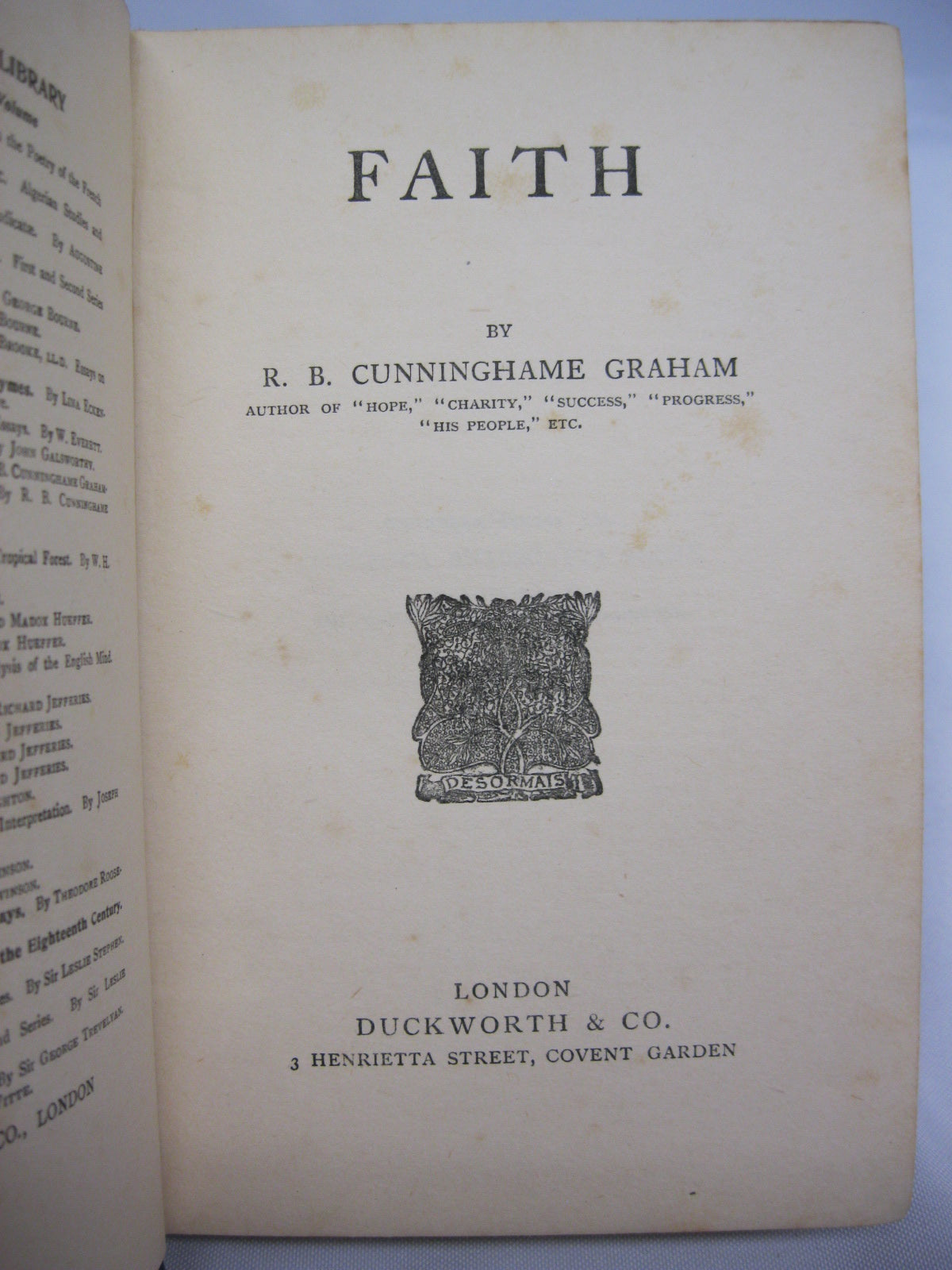 Faith by R.B. Cunninghame Grahame