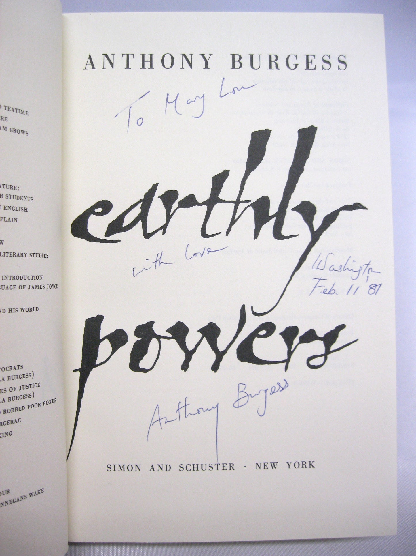 Earthly Powers by Anthony Burgess