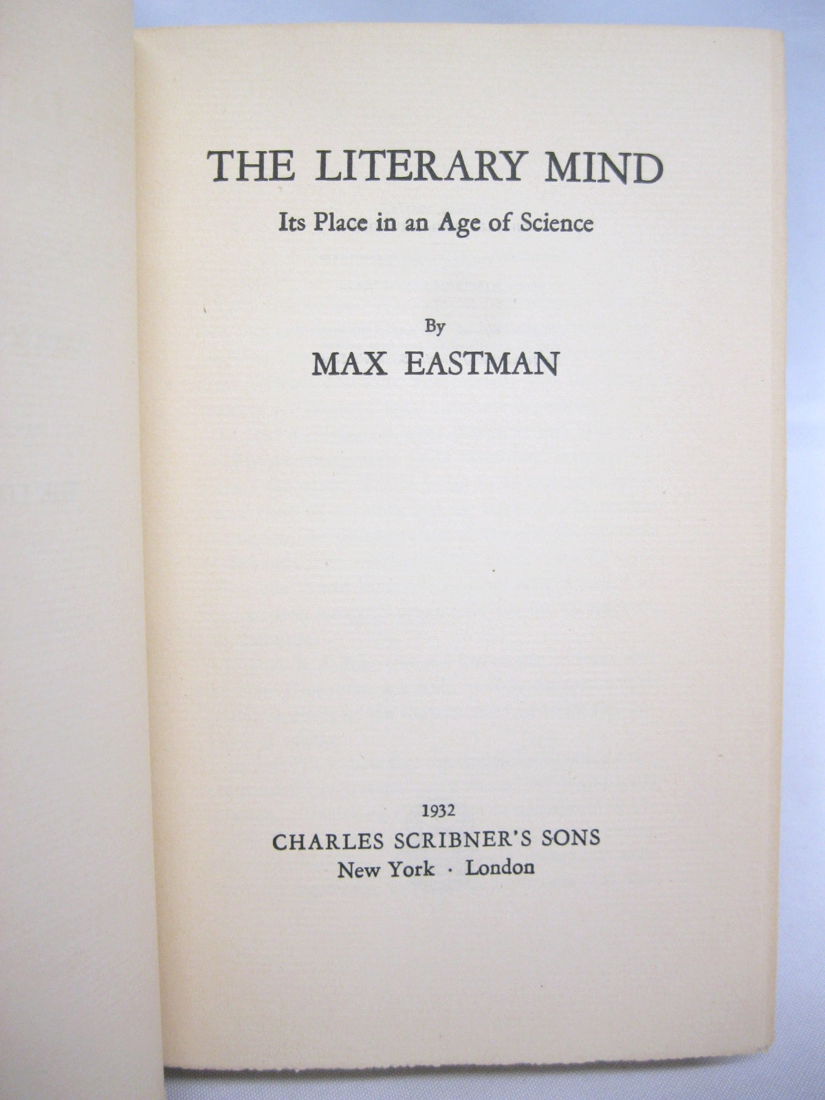 The Literary Mind by Max Eastman