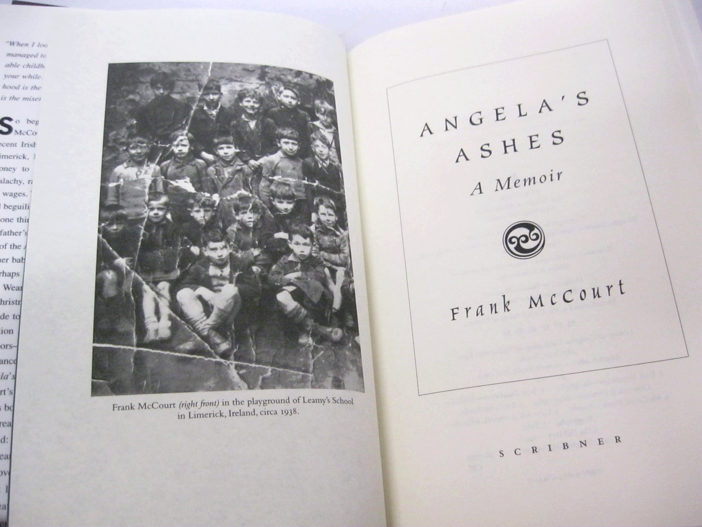 Angela's Ashes by Frank McCourt