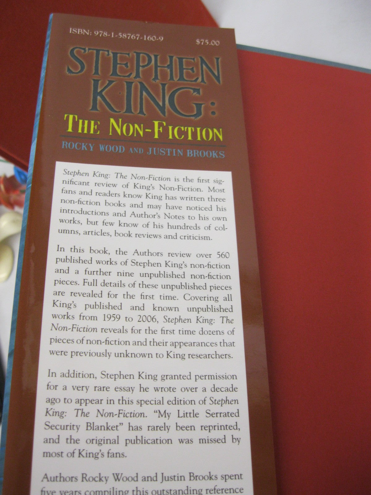 Stephen King: The Non-Fiction by Rocky Woods and Justin Brooks