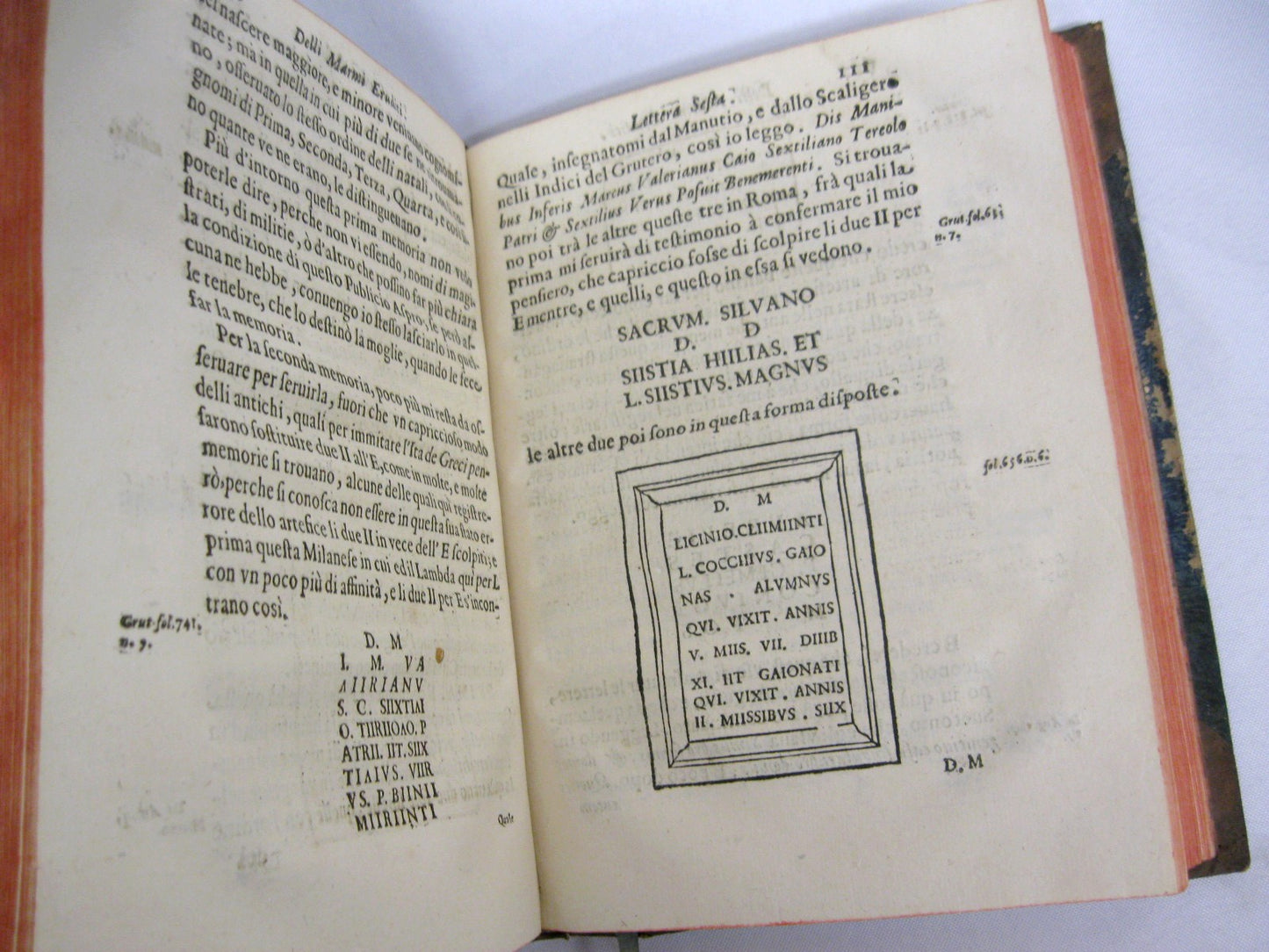 Li Marmi Eruditi Lettere sopra alcune Antiche Inscrizioni Sertorio Orsato