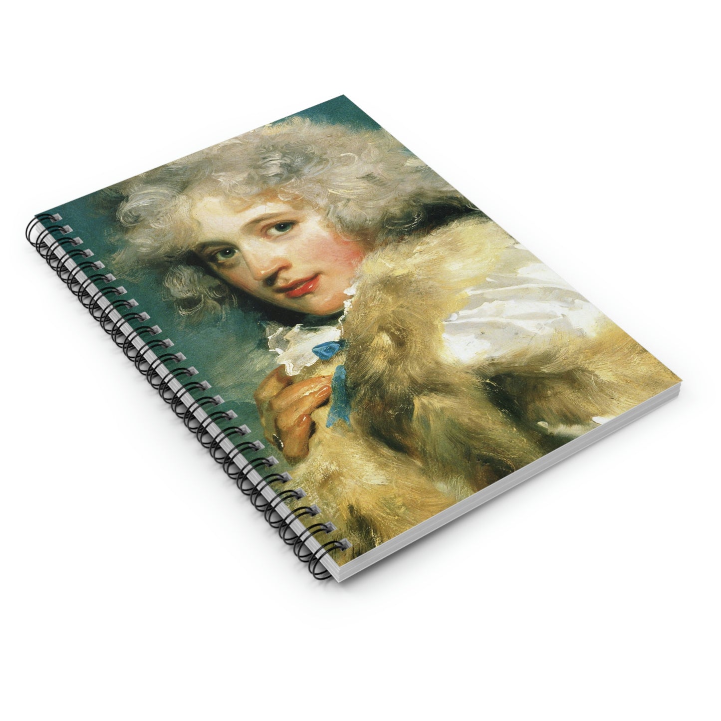 Spiral Notebook Detail of Elizabeth Farren by Sir Thomas Lawrence 1790 - Ruled Line
