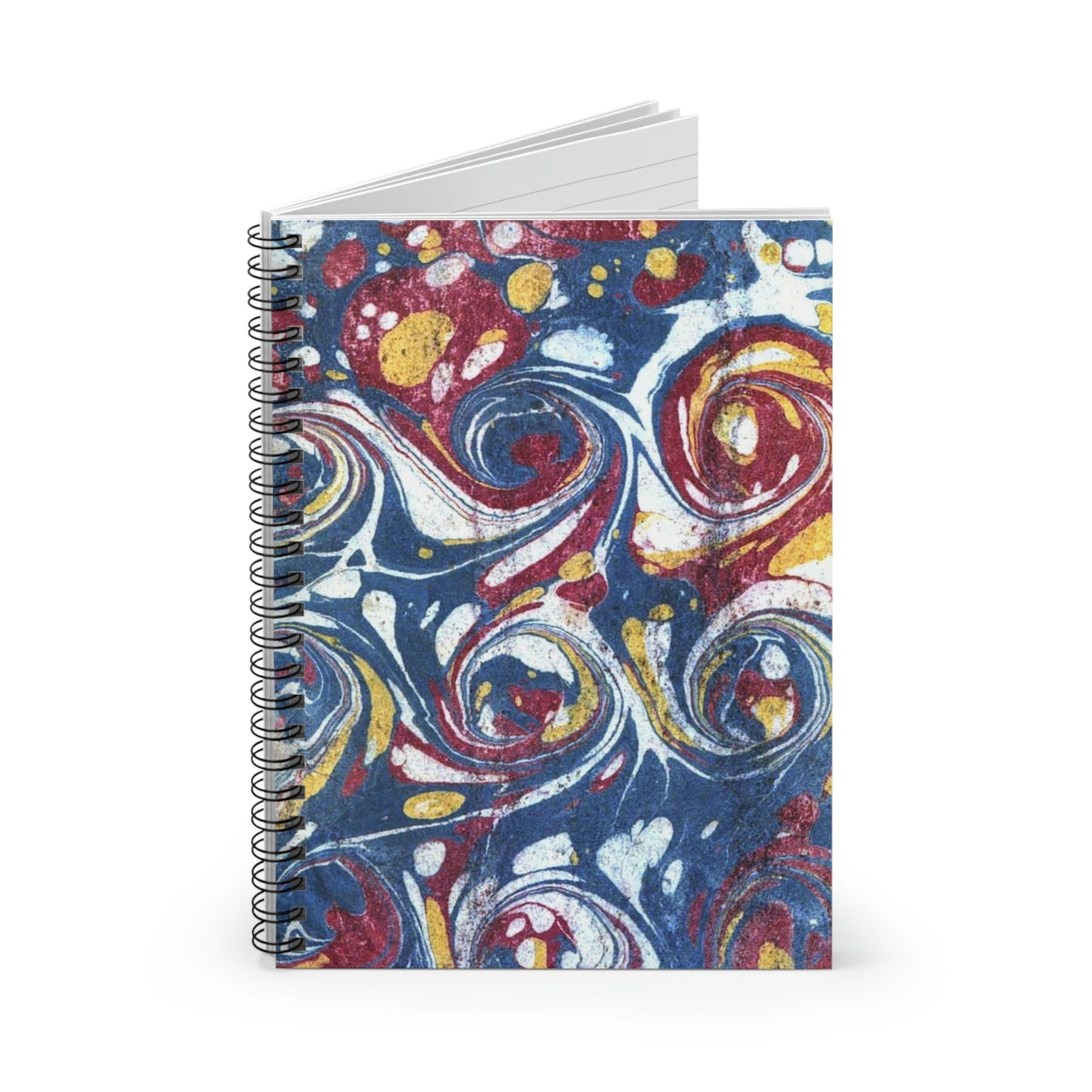 Spiral Notebook Antique Marbled Cover Design - Ruled Line