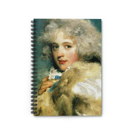 Spiral Notebook Detail of Elizabeth Farren by Sir Thomas Lawrence 1790 - Ruled Line